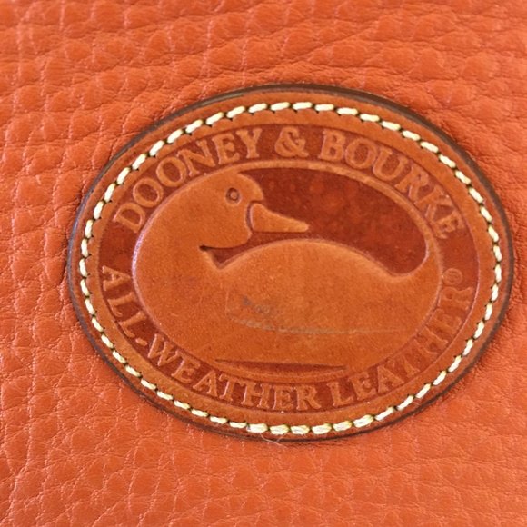 VINTAGE Dooney & Bourke British Tan Satchel Bag - Picture 3 of 12